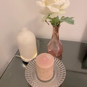 Candle + Crystal Dish